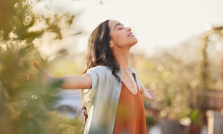 Woman living a healthy lifestyle