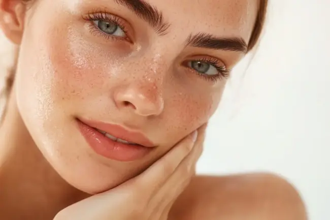 Woman with glowing skin after Morpheus8 treatment for early signs of aging